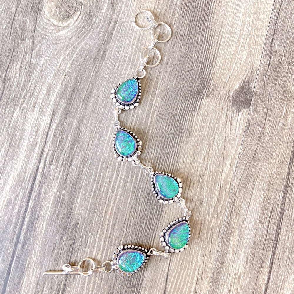 Triplet Opal Gemstone Bracelet - Picture 3 of 5